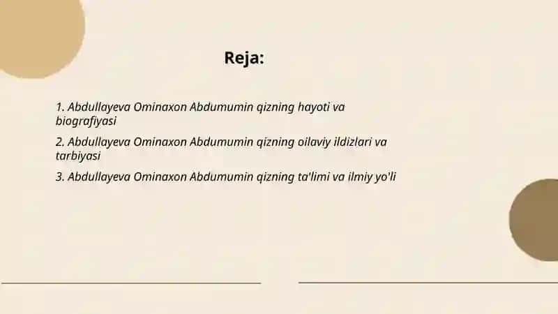 Abdullayeva Ominaxon Abdumumin qiz 2