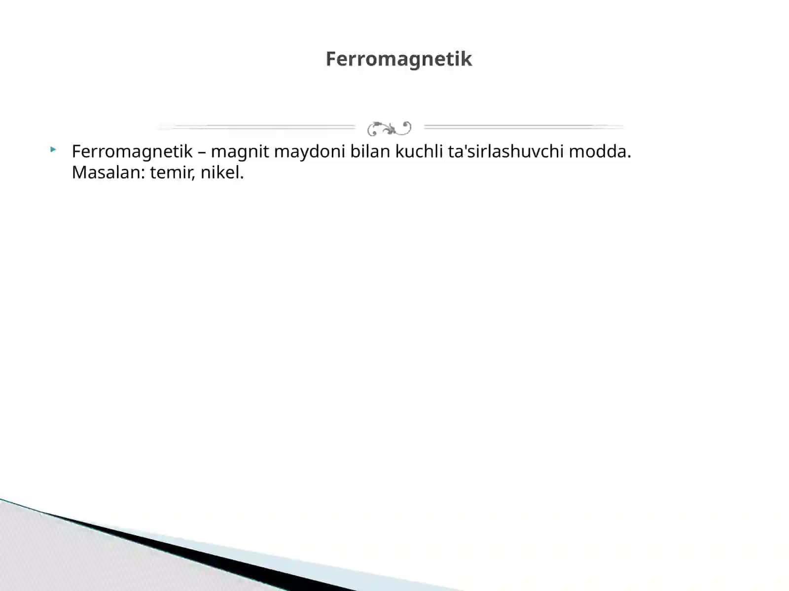 Fizika - Ferromagnetizm va Kyuri nuqtasi 2