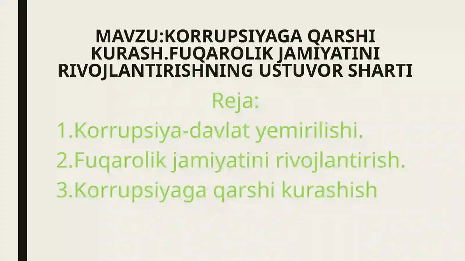 DAVOLASH ISHI FAKULIYATI 108-URUH toshboyeva masturaNING “O’ZBEKISTON RESPUBLIKASINI RIVOJLANTIRISH VA FUQAROLIK JAMIYATI” 2