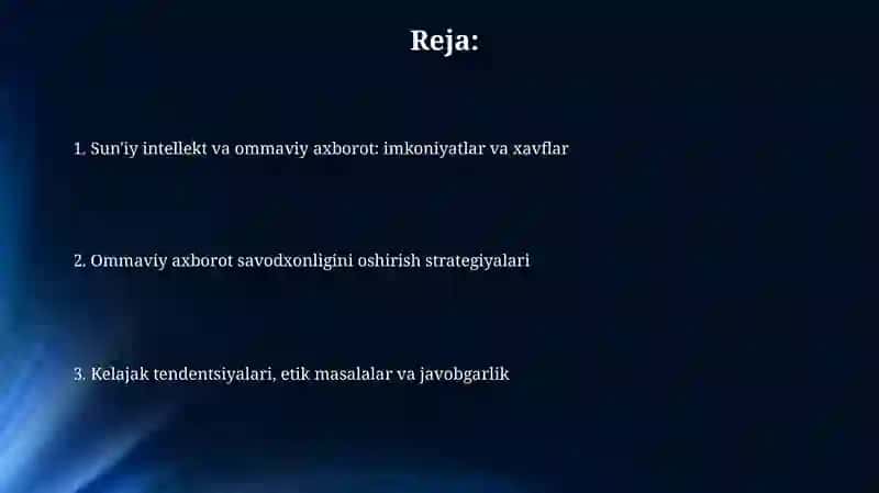 Sun'iy intellekt va mediasavodxonlik: imkoniyat va xavflar 2