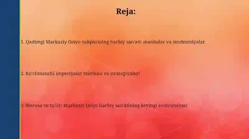 Qadimgi Oʻrta Osiyo xalqlarining Harbiy San'at Tarixi 2