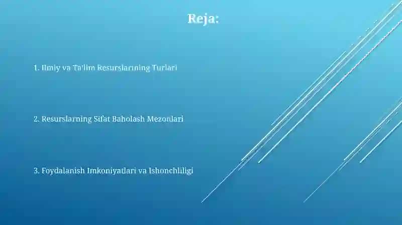 Ilmiy va Ta'lim Resurslarining Turlari(ilmiyvaoʻquvresurslari) 2