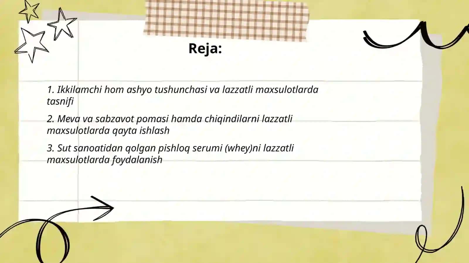 Ikkilamchi hom ashyo tushunchasi va lazzatli maxsulotlarda tasnifi 2