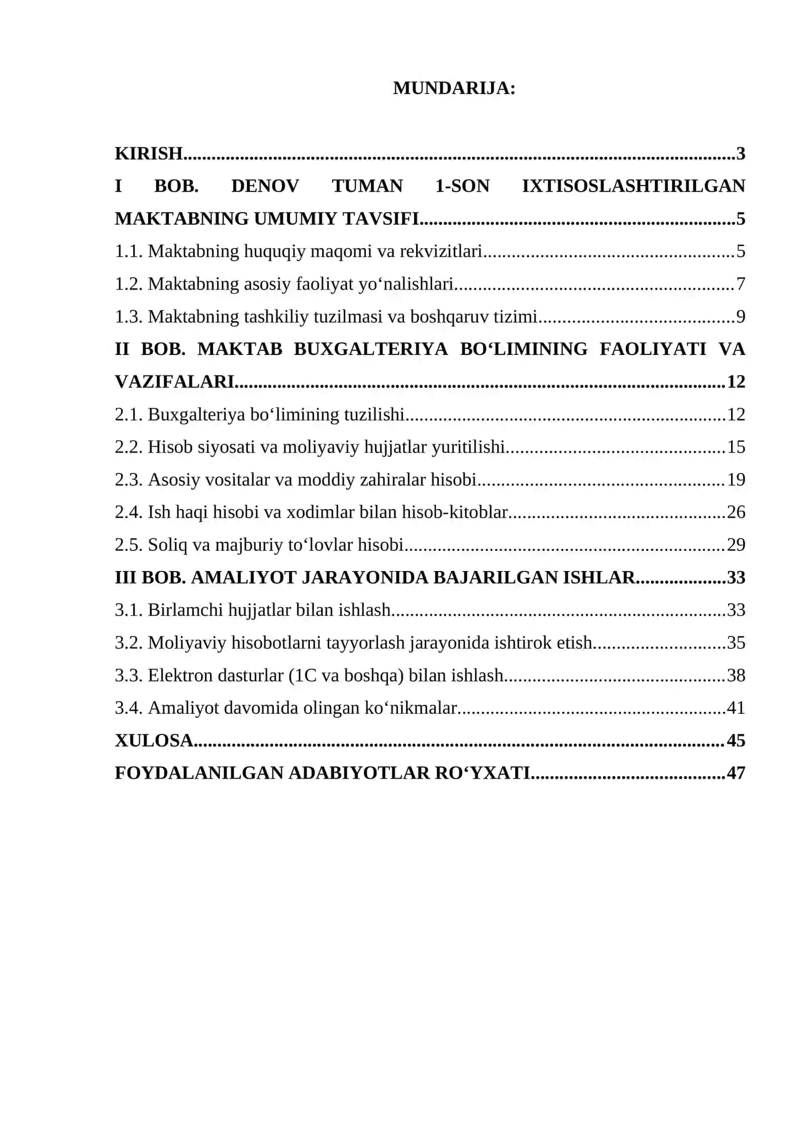 Denov tuman 1-son ixtisoslashtirilgan maktabning bugaltetiya faoliyatini o'rganish 2