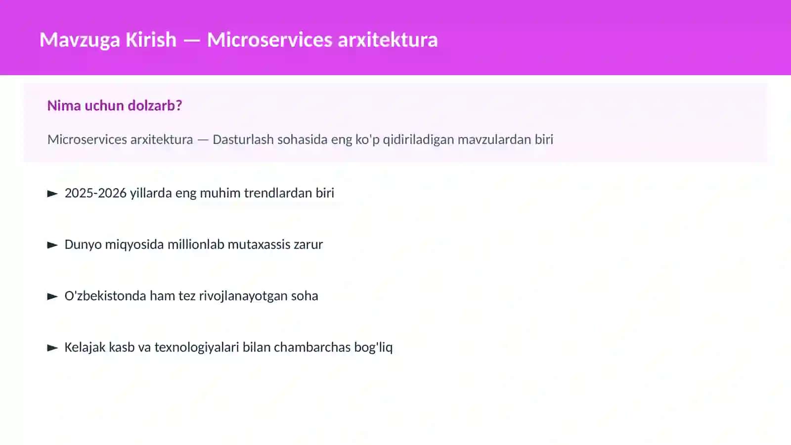 Microservices arxitektura 2
