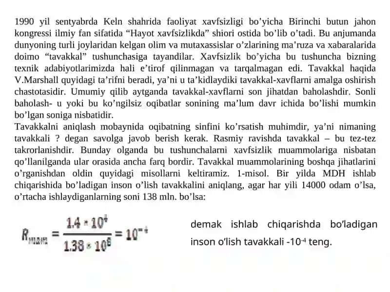 Hayot Faoliyati Xavfsizligi 2