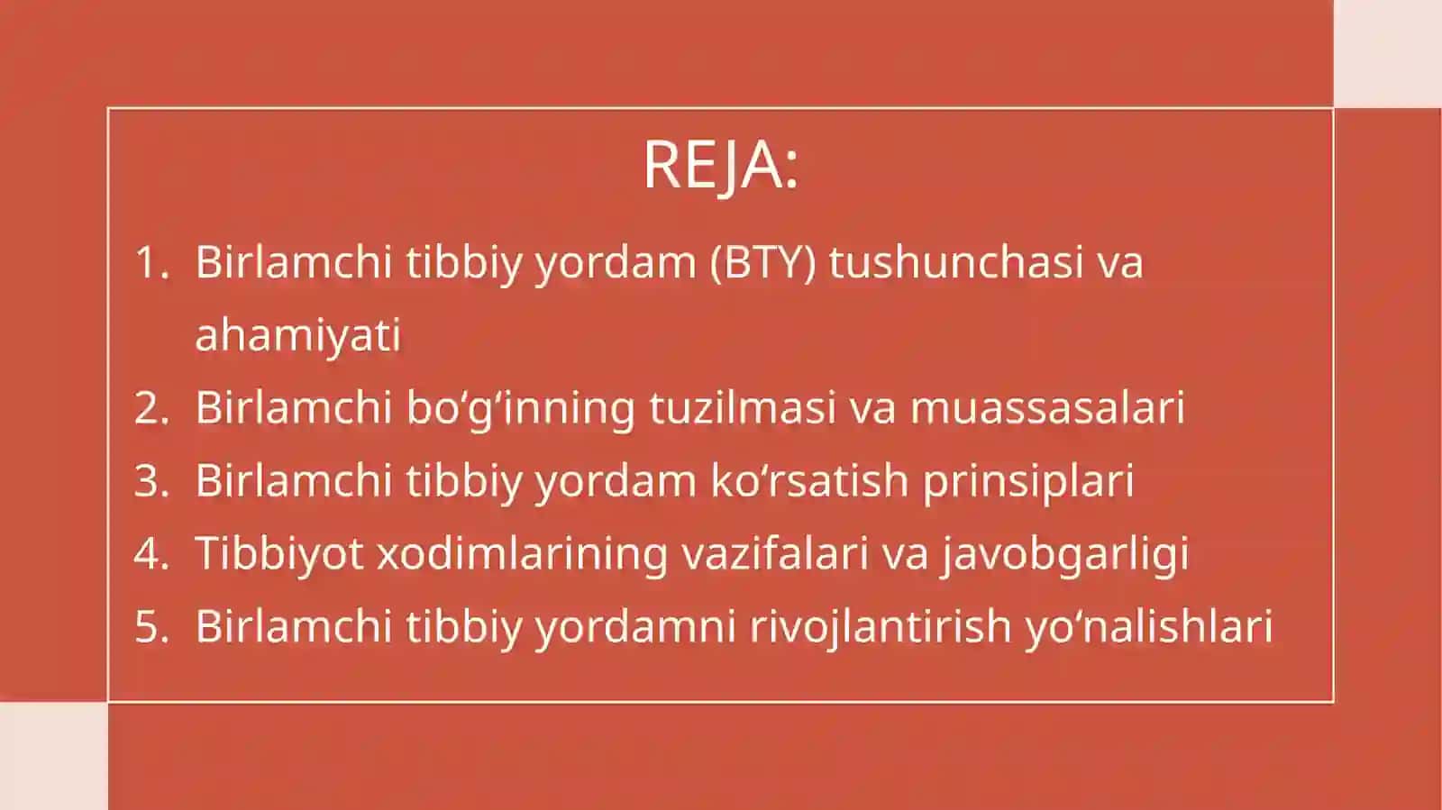 Sog’liqni saqlash tizimida Birlamchi tibbiy yordamni tashkil etish 2