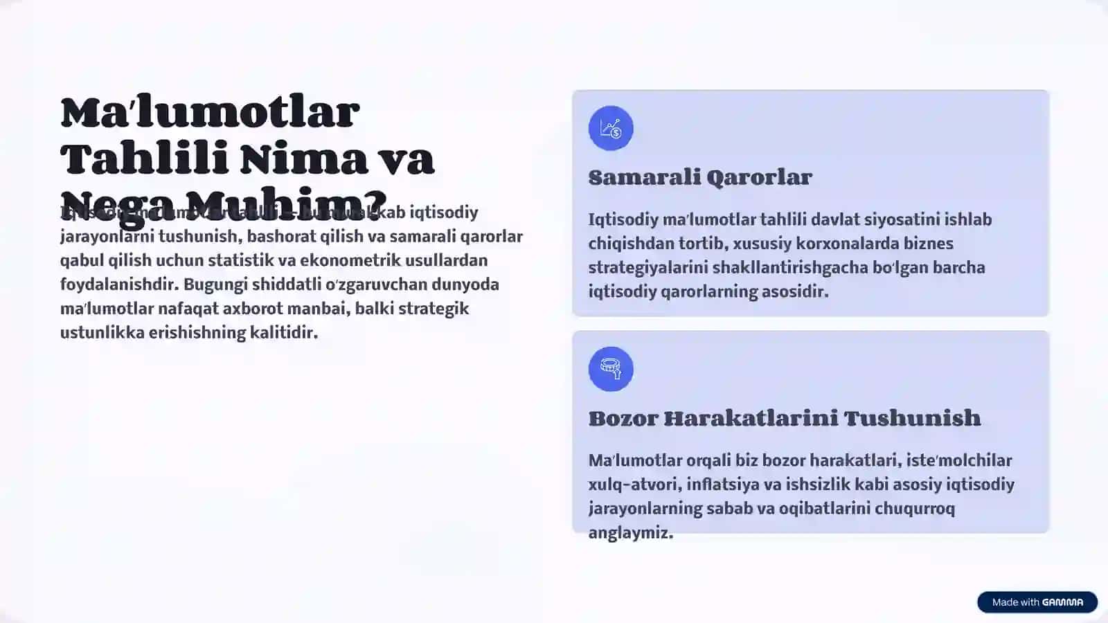 Iqtisodiyotda Maʼlumotlar Tahlili Faniga Kirish 2