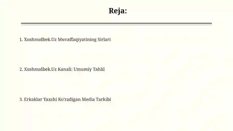 Xushnudbek.Uz Muvaffaqiyatining Sirlari 2