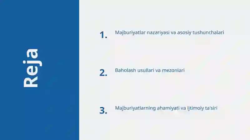 Majburiyatlarni Baholash 2
