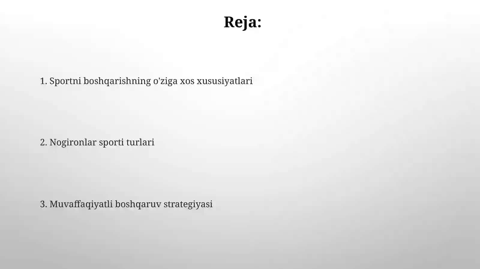 Nogironlar sporti va uning boshqaruv xususiyatlari 2