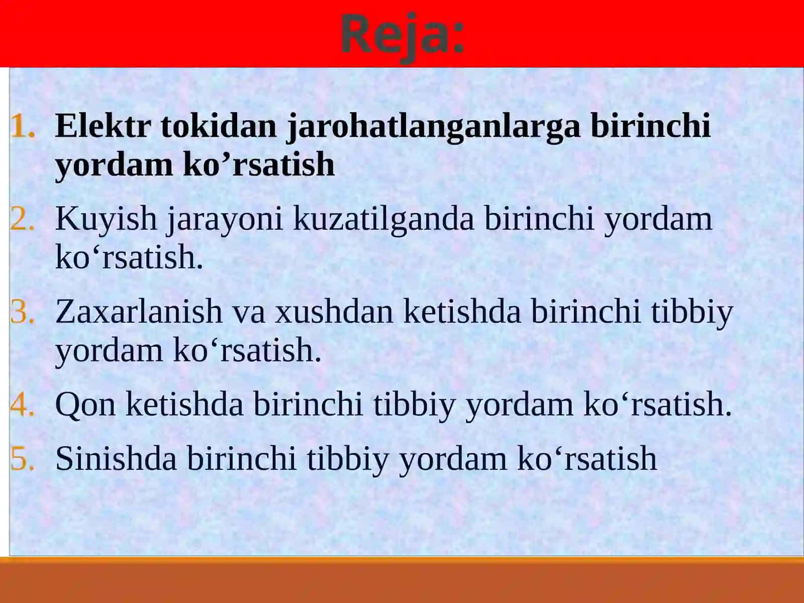 Birlamchi Tibbiy Yordam Ko'rsatish 2