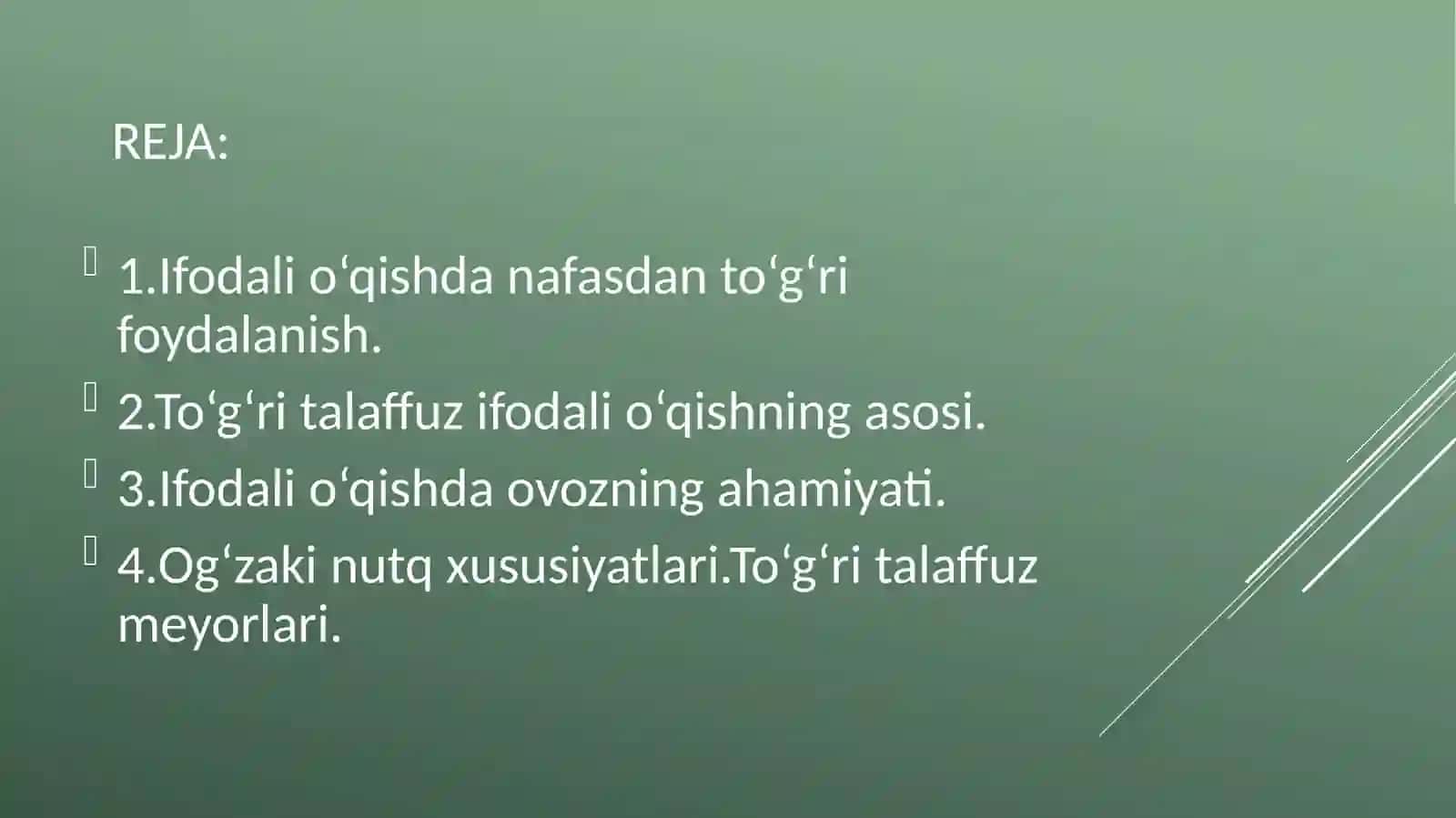 Ifodali oʻqishda talaffuzning oʻrni 2