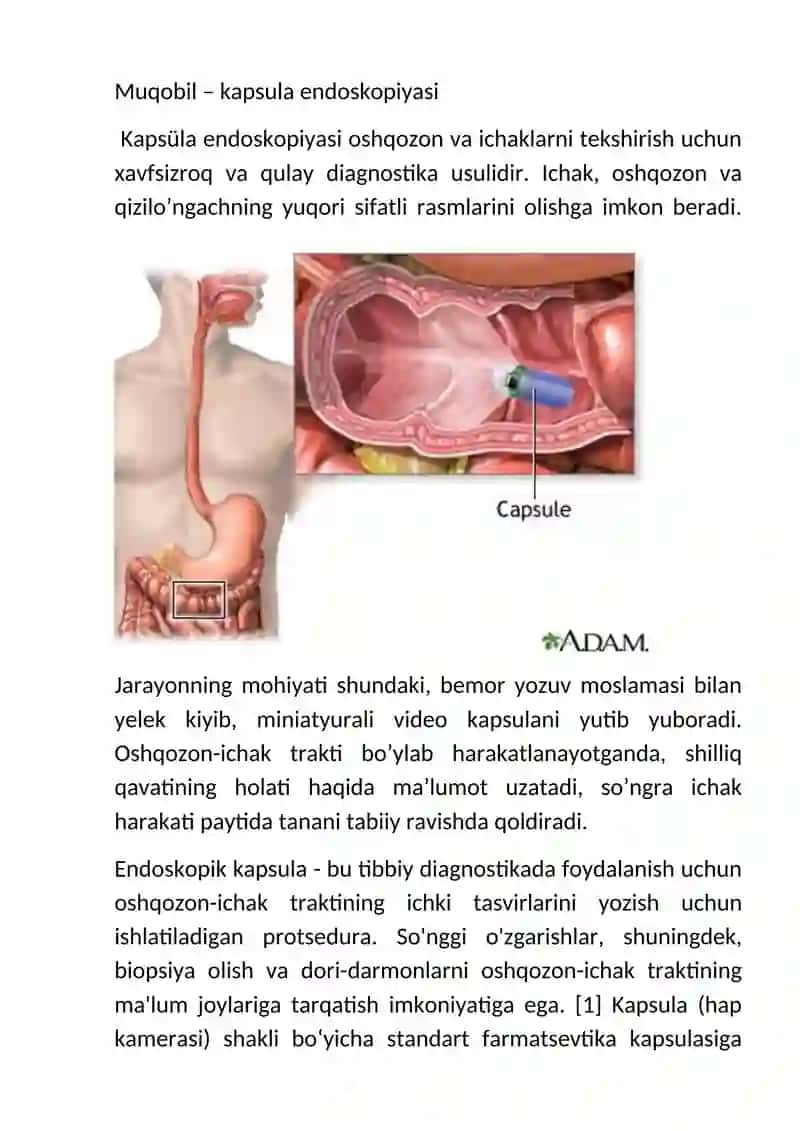 Kapsula endoskopiyasi 2