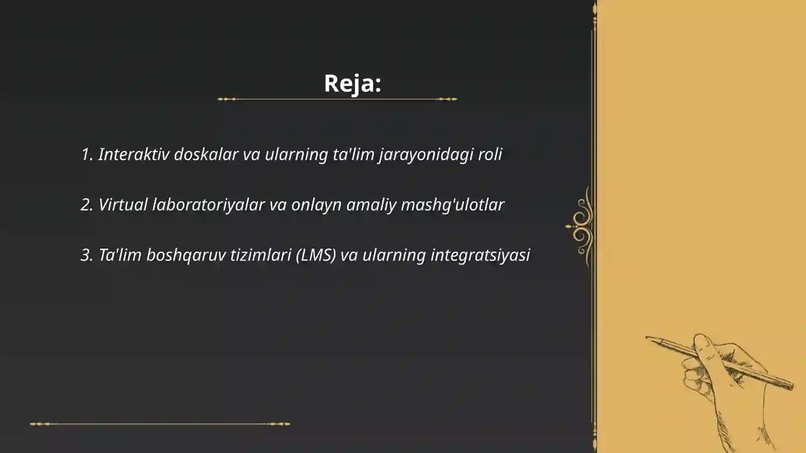 Zamonaviy oʻquv-texnika va dasturiy vositalari 2