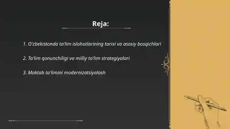 O'zbekistonda ta'lim islohotlari tarixi va asosiy bosqichlari 2