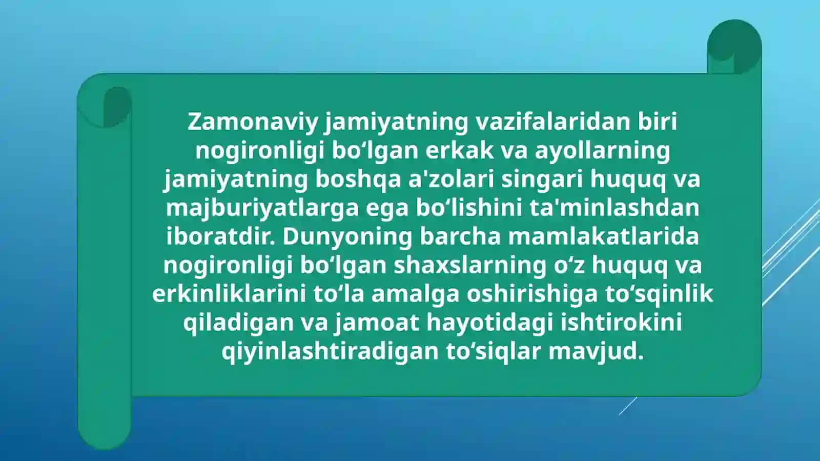 Nogiron bolalarning uzluksiz ta'lim tizimiga jalb qilishning huquqiy-me'yoriy asosi 2