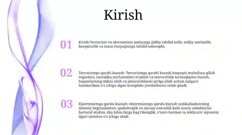 Ektrorizm Va Terrorizmga Qarshi Kurashish 2