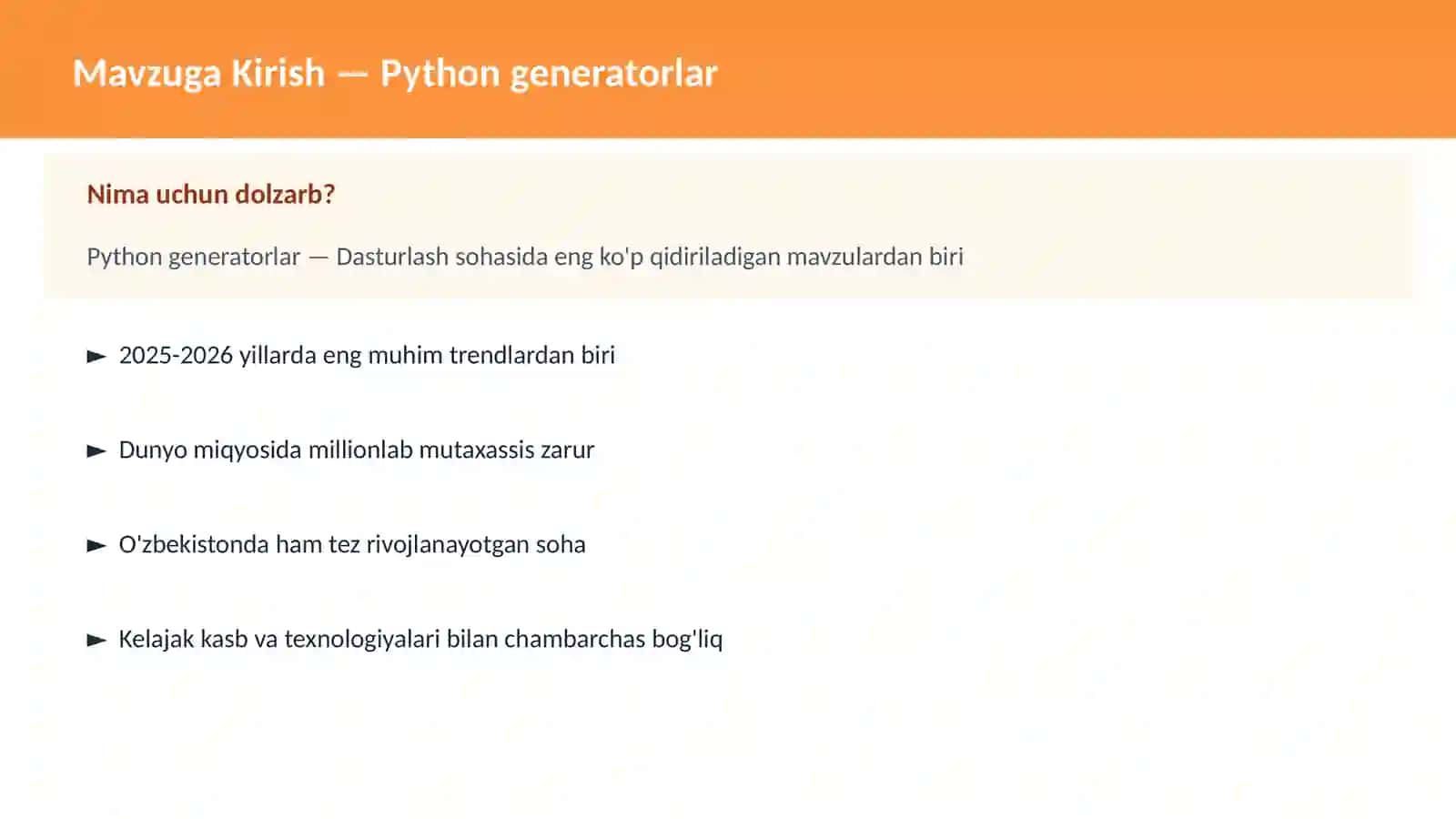 PYTHON DASTURLASH 2