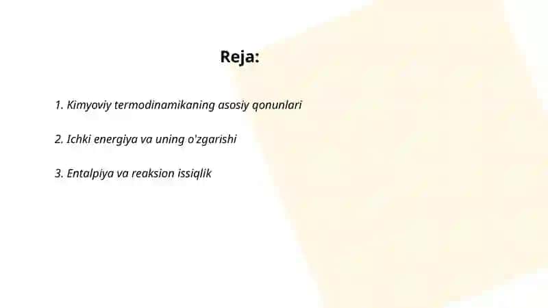 Kimyoviy termodinamika 2