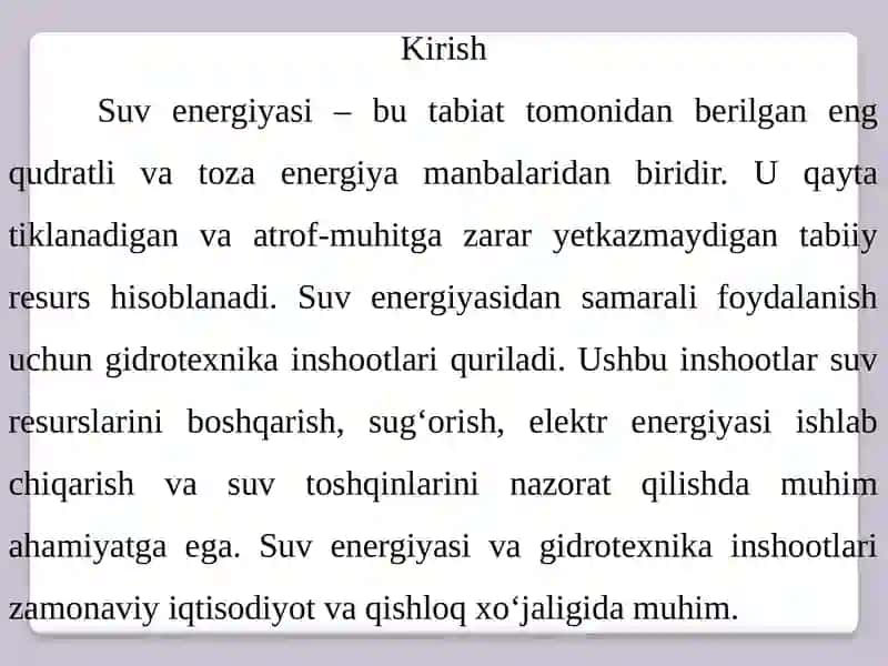 Gidrotexnika inshootlari 2