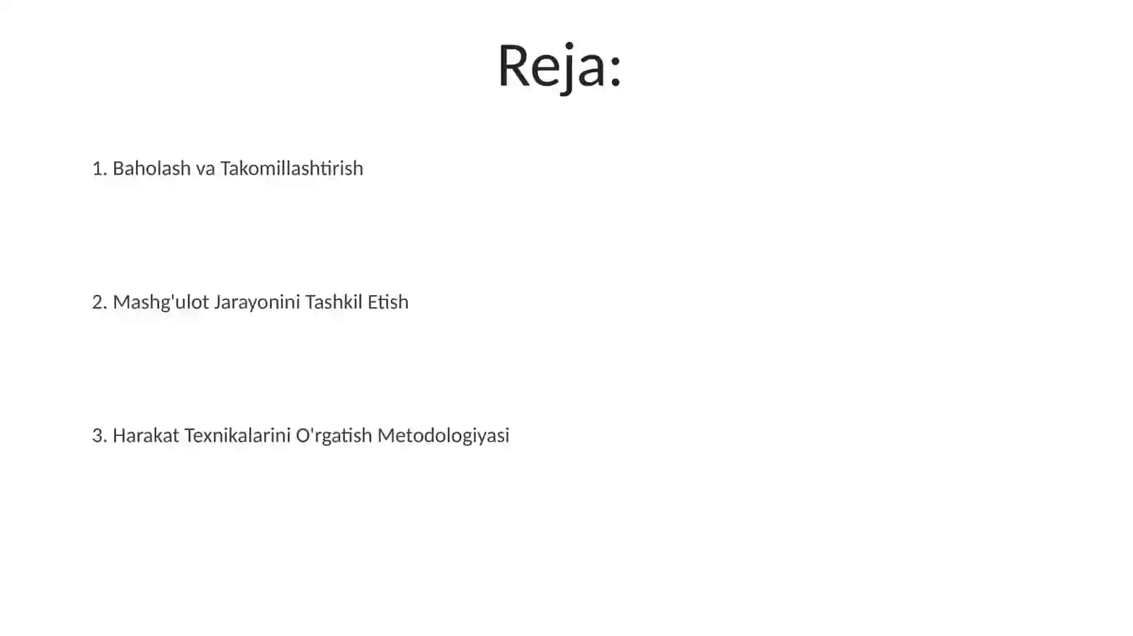 Harakatlanish Texnikasini O'rgatish Metodikasi 2