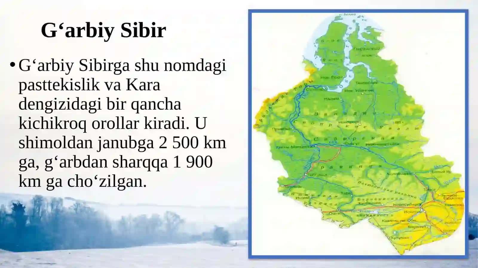 G‘arbiy va Sharqiy Sibir6-sinflar uchun tayorlangan 2
