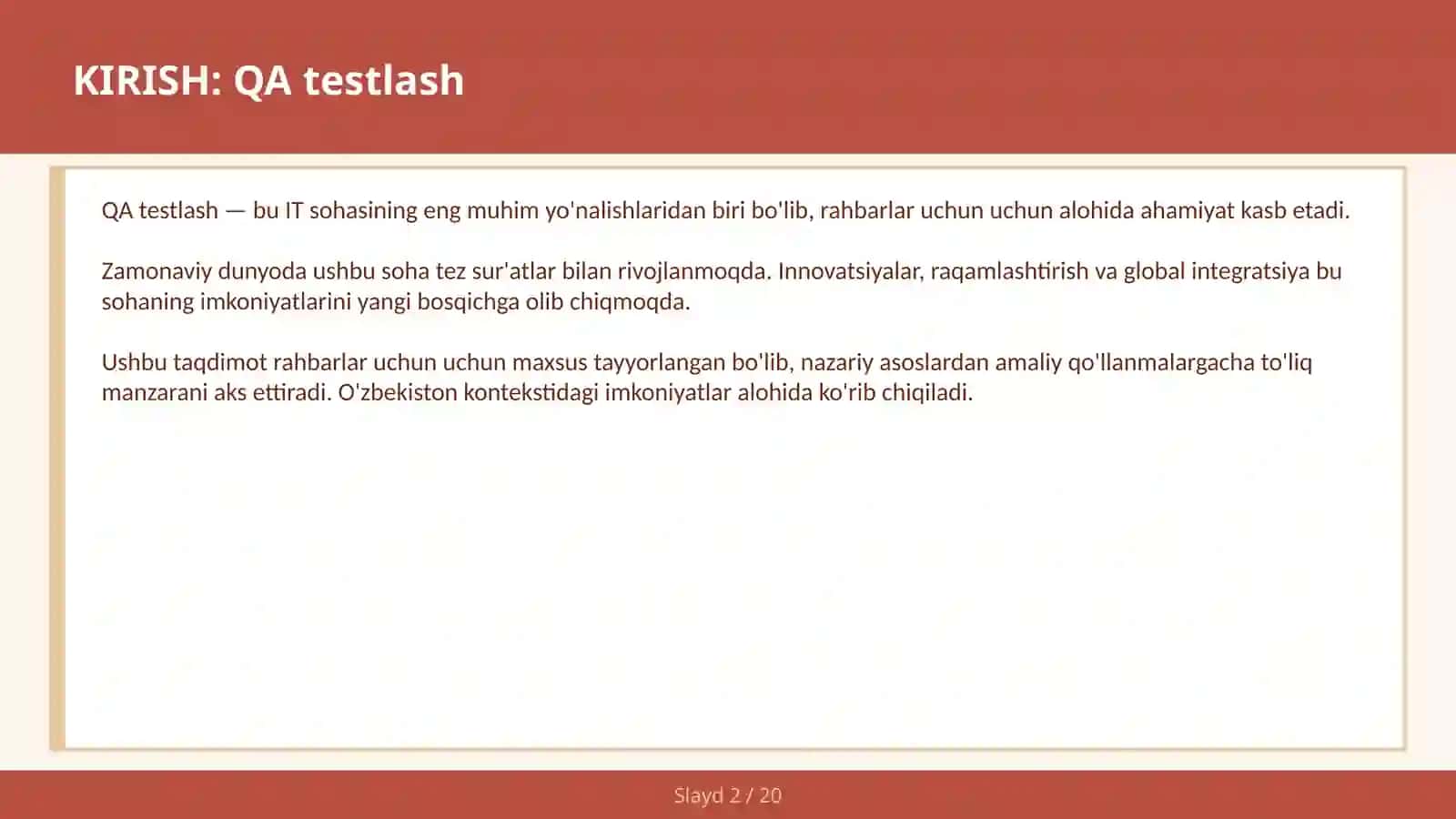 QA Testlash 2