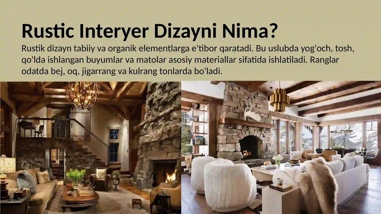 Rustik Interyer Dizayni Nima? 2