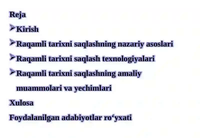 Raqamlitarix nisaqlash 2