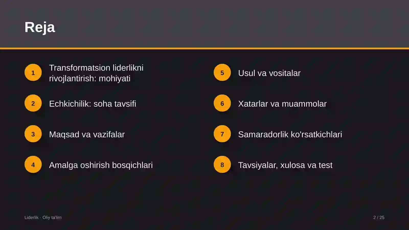 Echkichilikda transformatsion liderlikni rivojlantirish 2