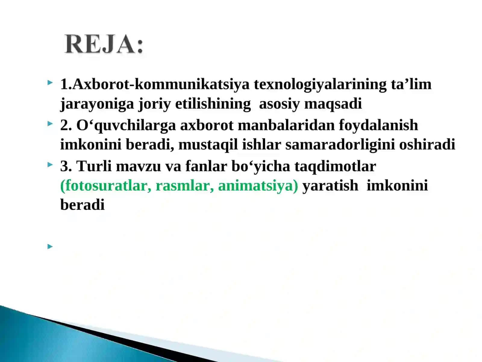 Ta'limda axborot-kommunikatsiya texnologiyalari 2