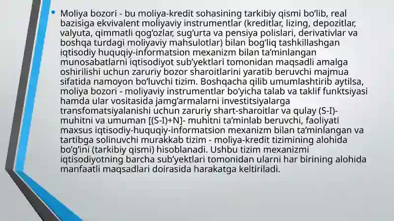 Moliyaviybozorlar 2