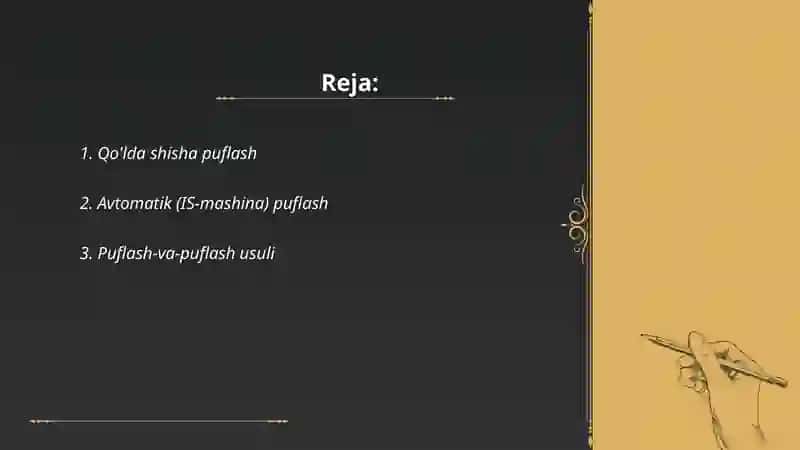 Qo'lda shisha puflash 2