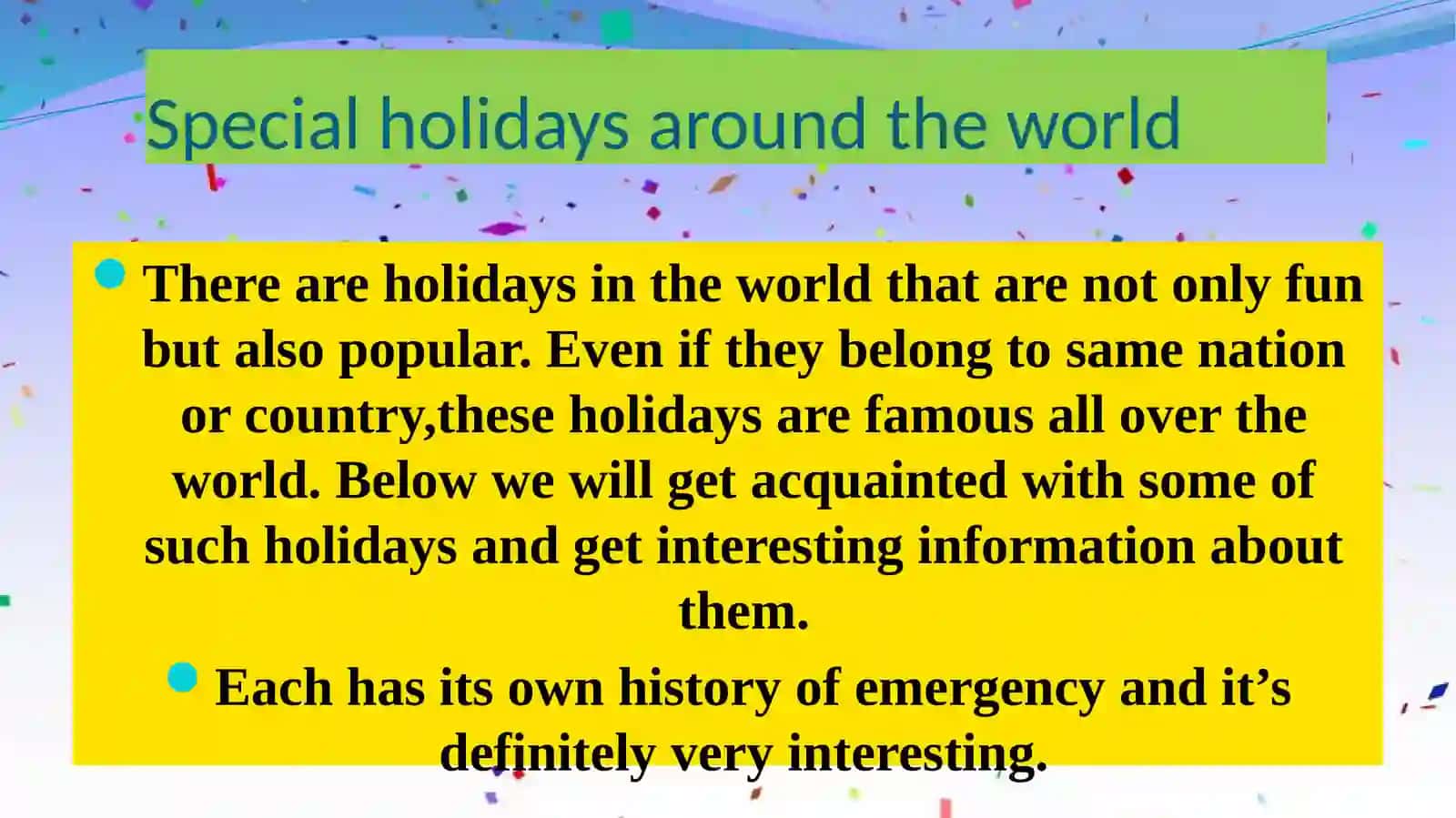 WorldHolidays 2