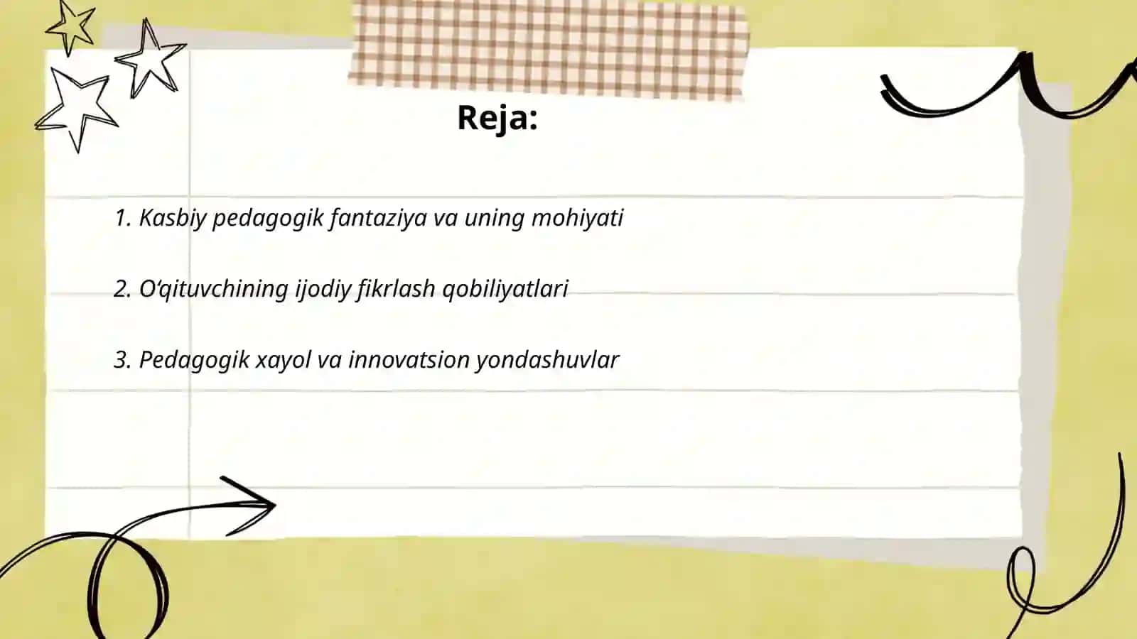Kasbiy pedagogik fantaziya (xayol) 2