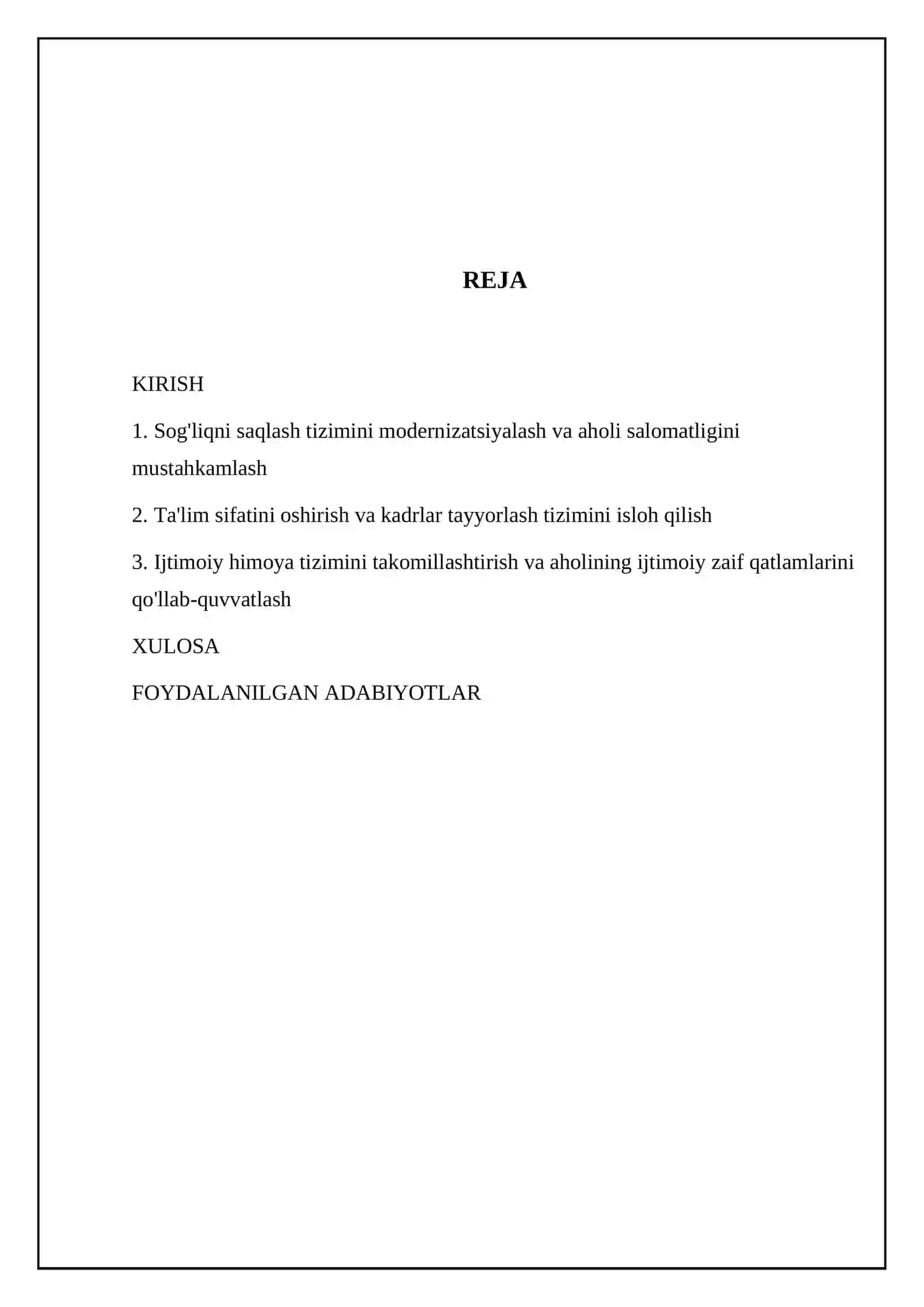 Ozbekiston respublikasida ijtimoiy sohadagi islohotlar 2