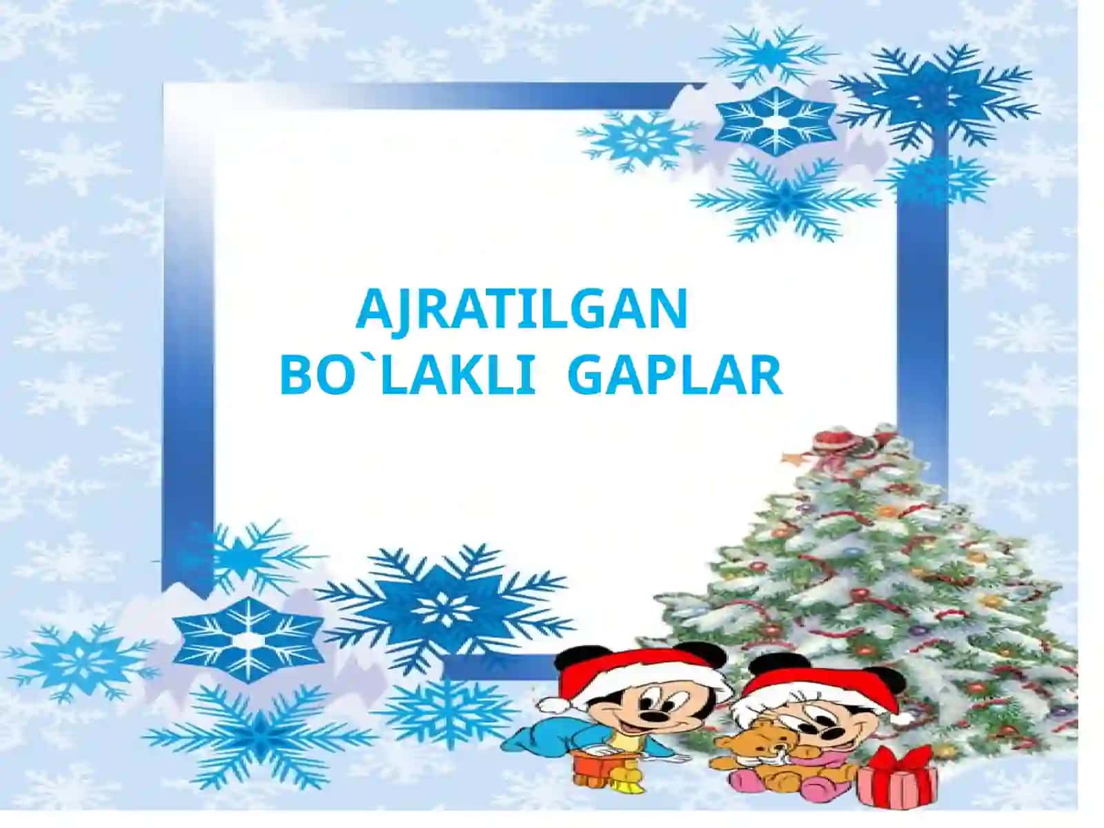 AJRATILGAN BO`LAKLI GAPLAR 2