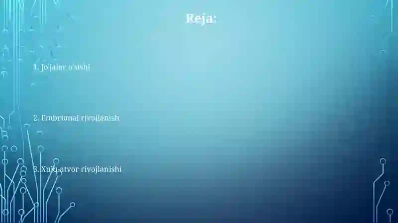 Qushlarning individual rivojlanish xususiyatlari 2