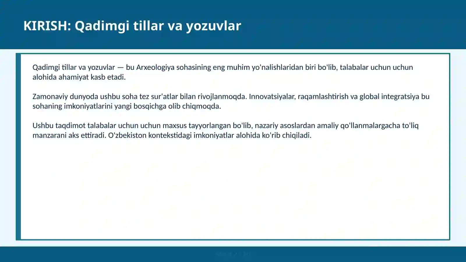 Qadimgi tillar va yozuvlar 2