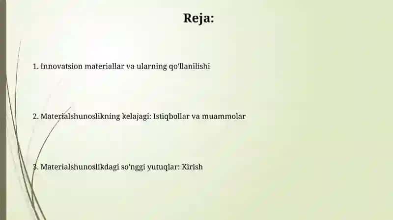 Innovatsion materiallar va ularning qo'llanilishi 2