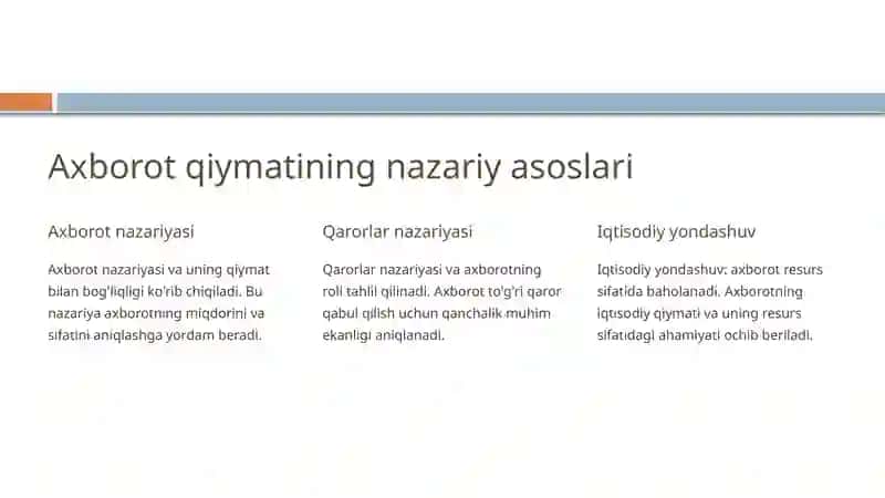 Axborotning qiymatini hisoblashga kirish 2