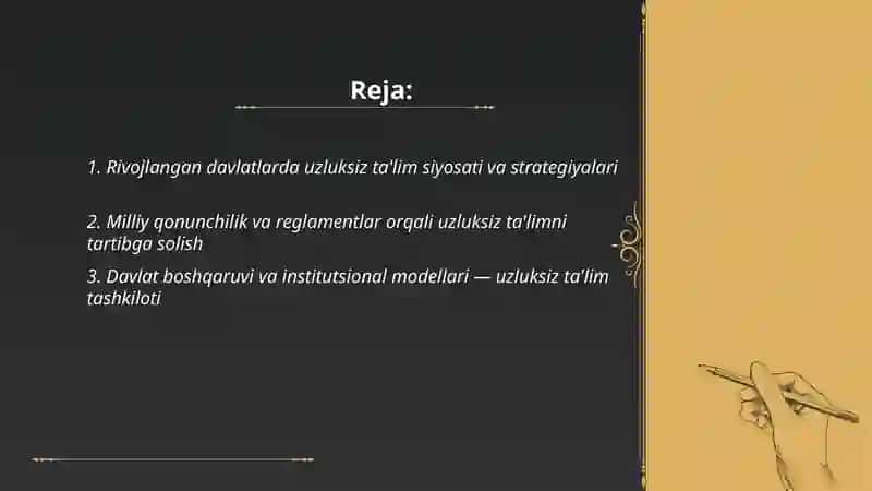 Rivojlangan davlatlarda uzluksiz ta'limni tashkil etish tajri﻿basi 2