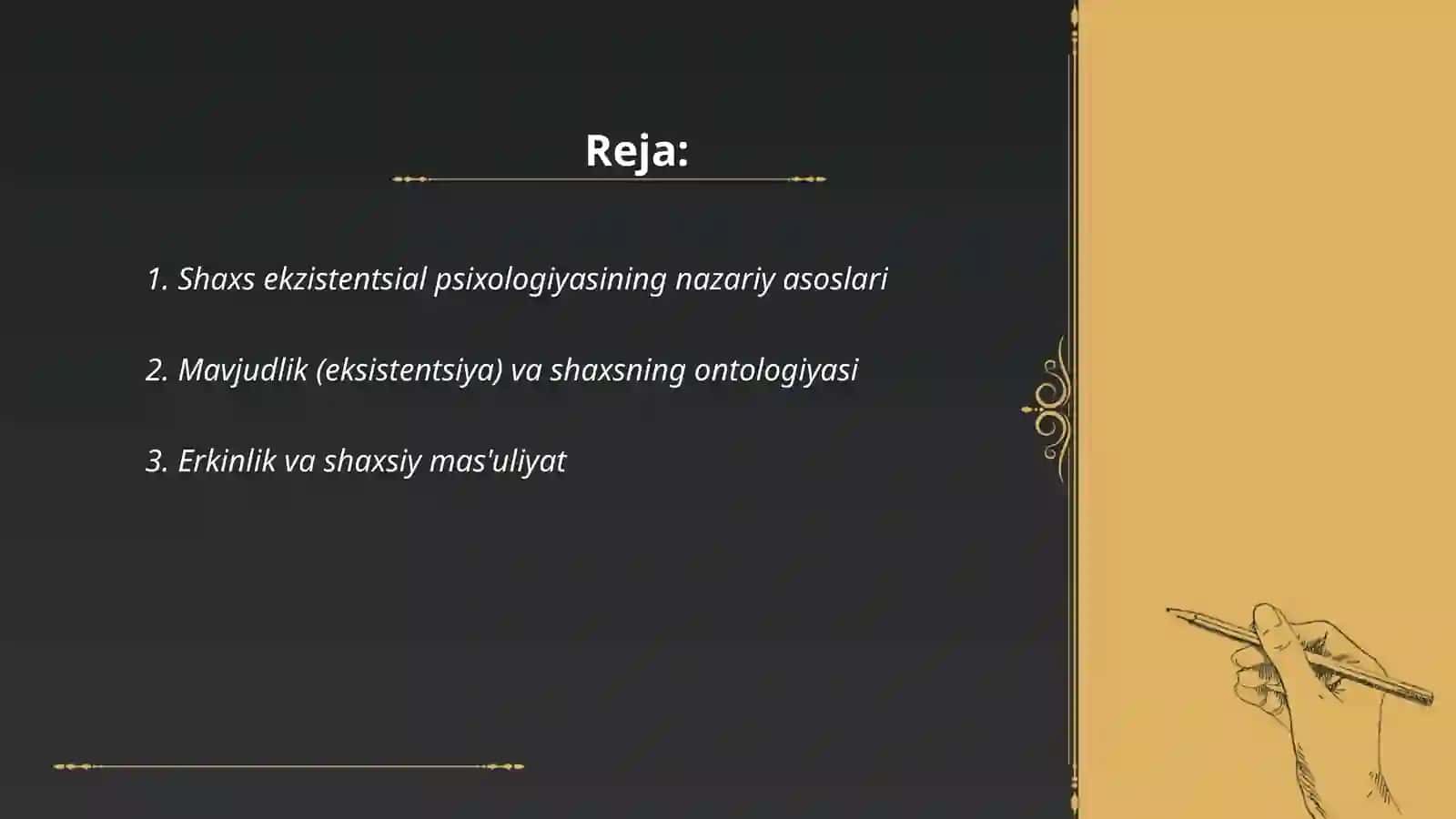 Shaxs ekzistentsial psixologiyasi 2