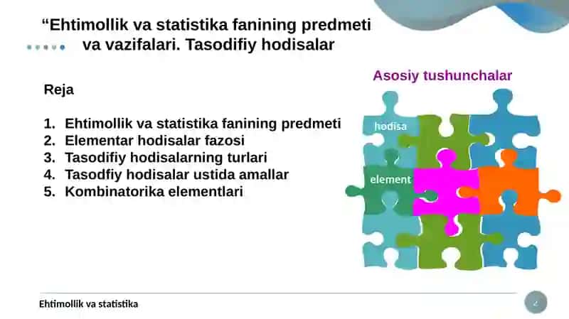 Ehtimollarvastatistika 2
