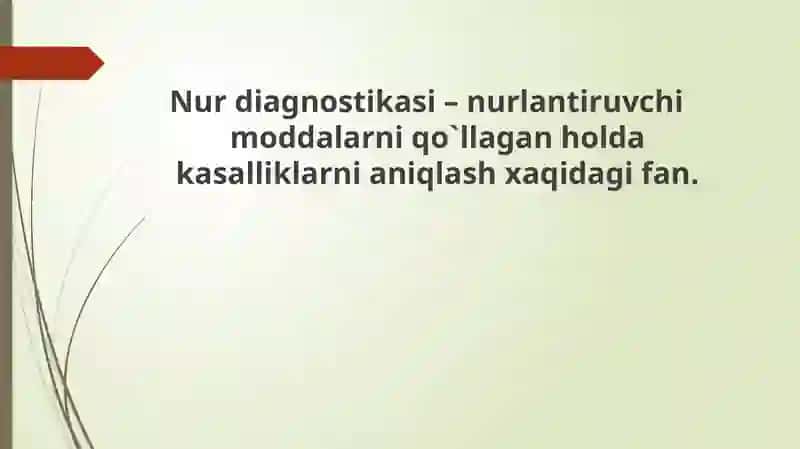 NUR TASHXISI USULLARI 2