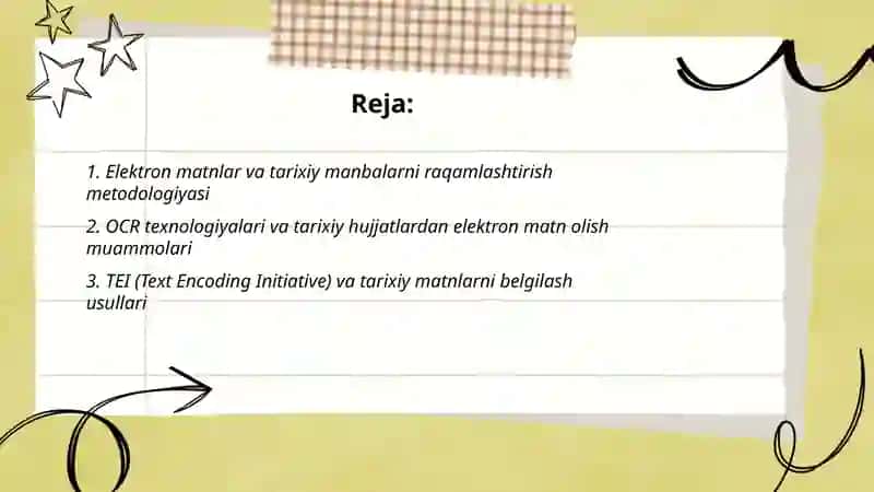 Elektron matnlar va tarixiy manbalarni raqamlashtirish metodologiyasi 2