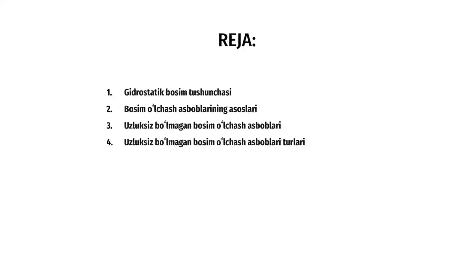 Gidrostatik bosim oʻlchash asboblari 2