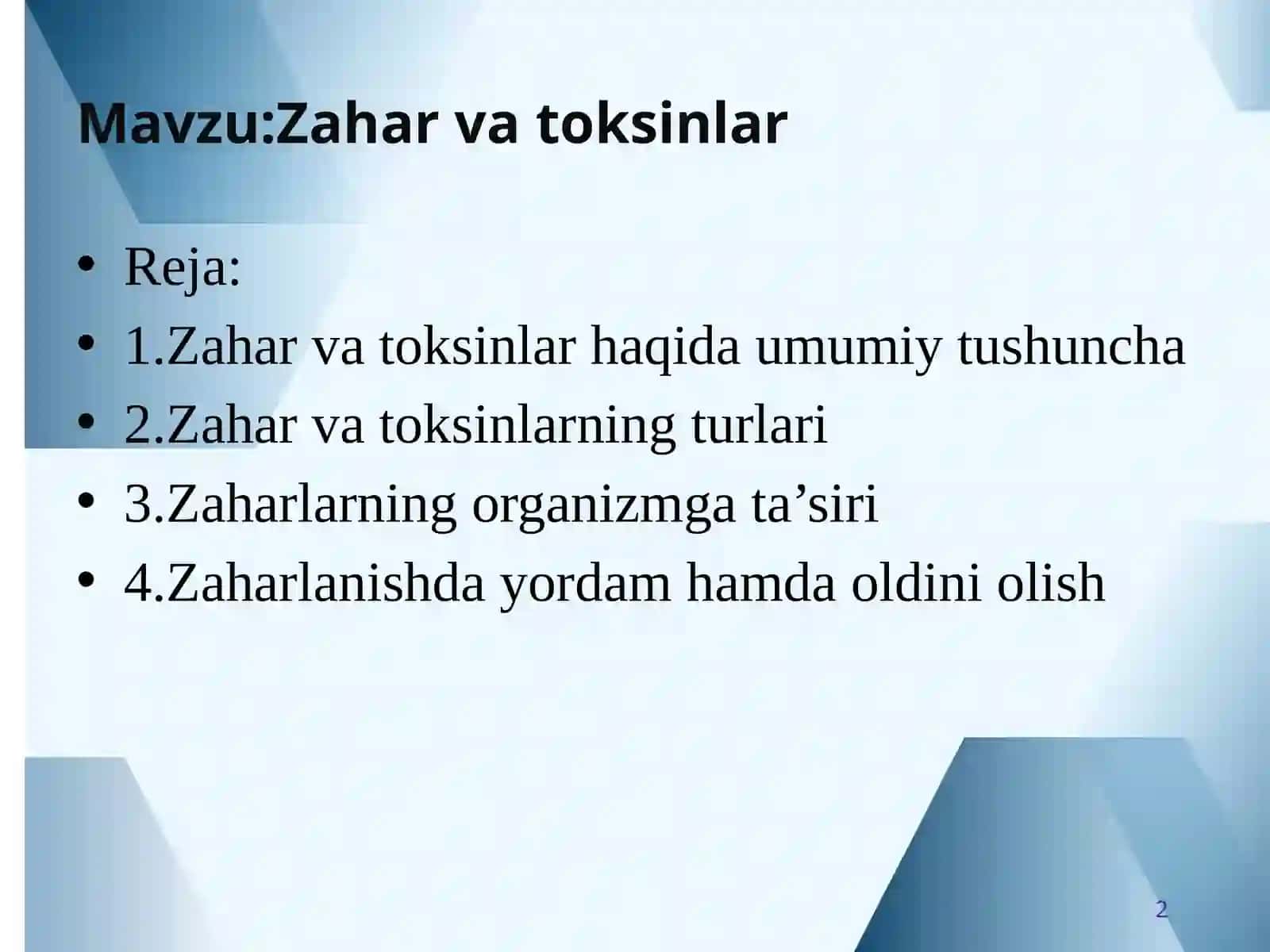 Zaharvatoksinlar 2
