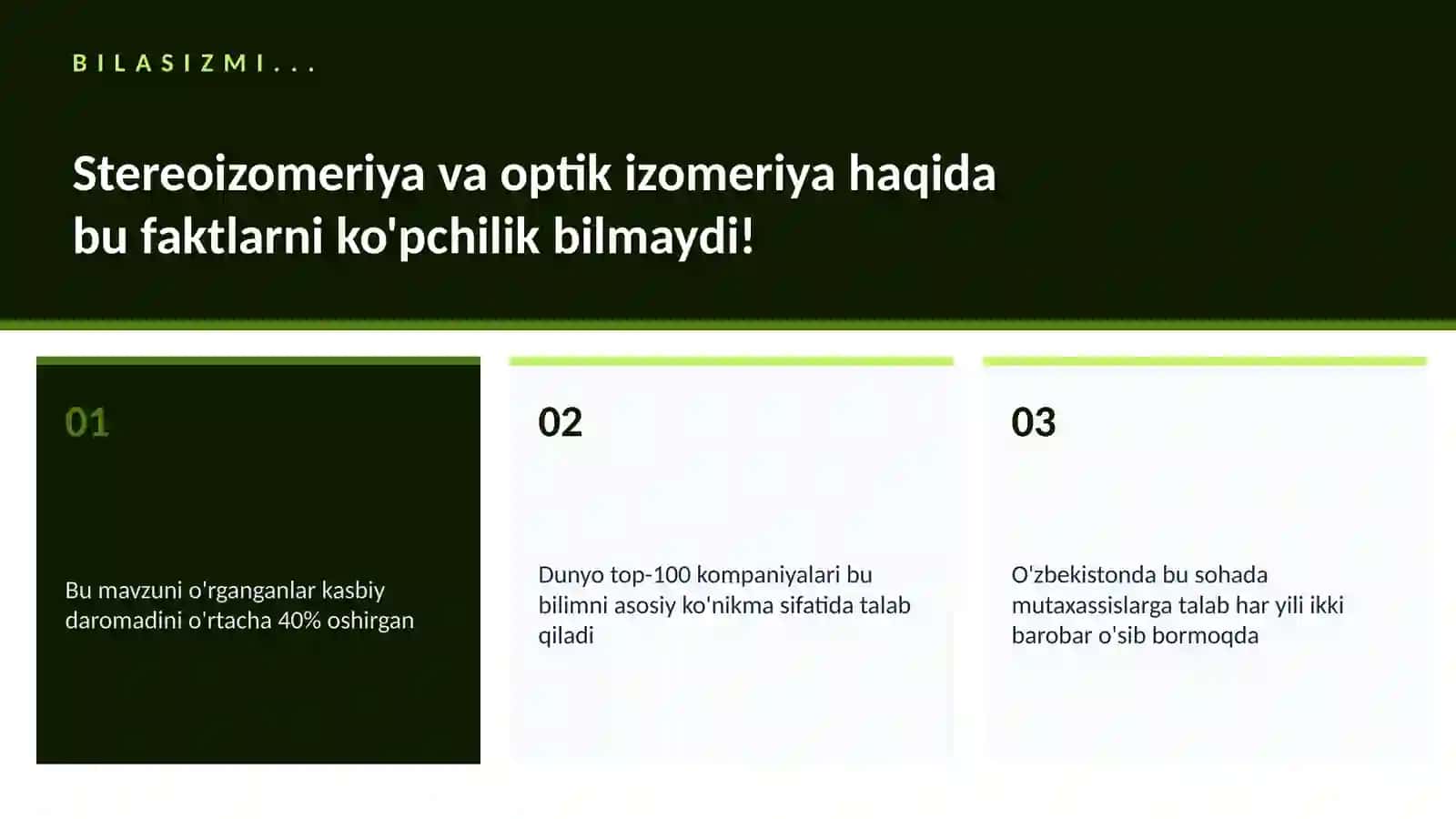 KIMYO — UY VAZIFALARI 2
